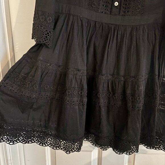 NWT Gap Lace Trim Mini Dress White Eyelet Boho Cottagecore Coquette Medium - Picture 4 of 10